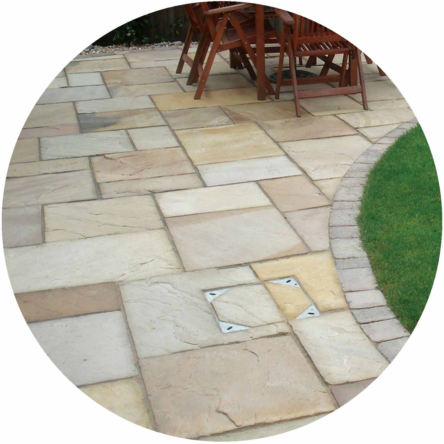 Fossil Mint Sandstone Paving per mtr