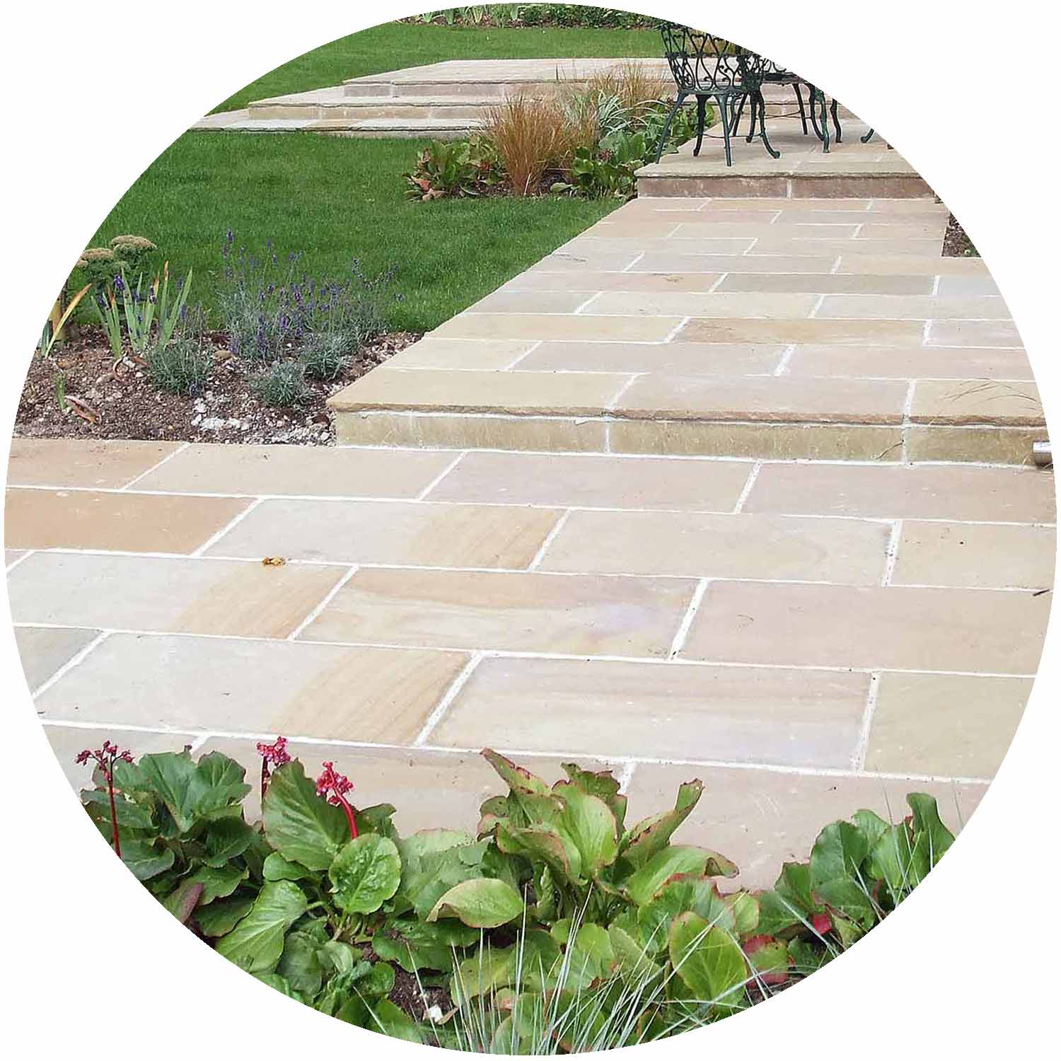 Fossil Mint Sandstone Paving per mtr