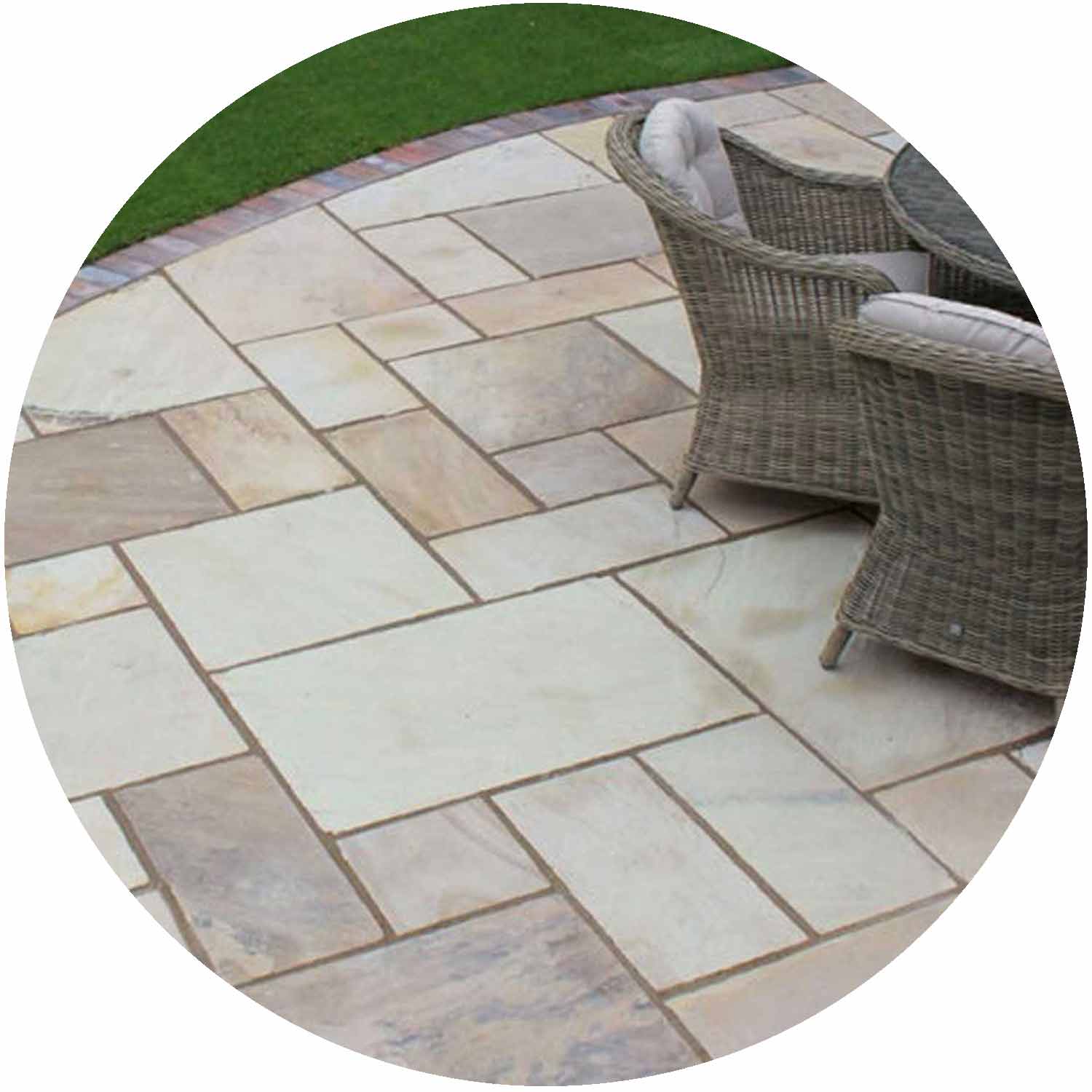 Fossil Mint Sandstone Paving per mtr