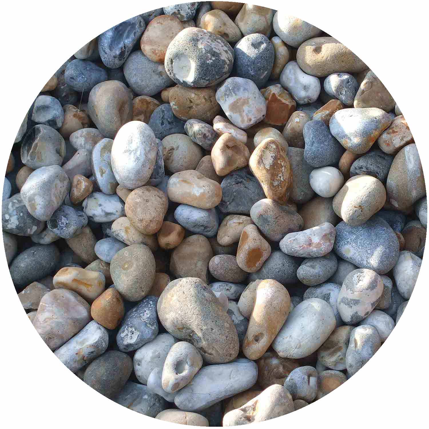 Round Pebble 40mm Bulk Bag 20/40 SS Gravel Single Size Material