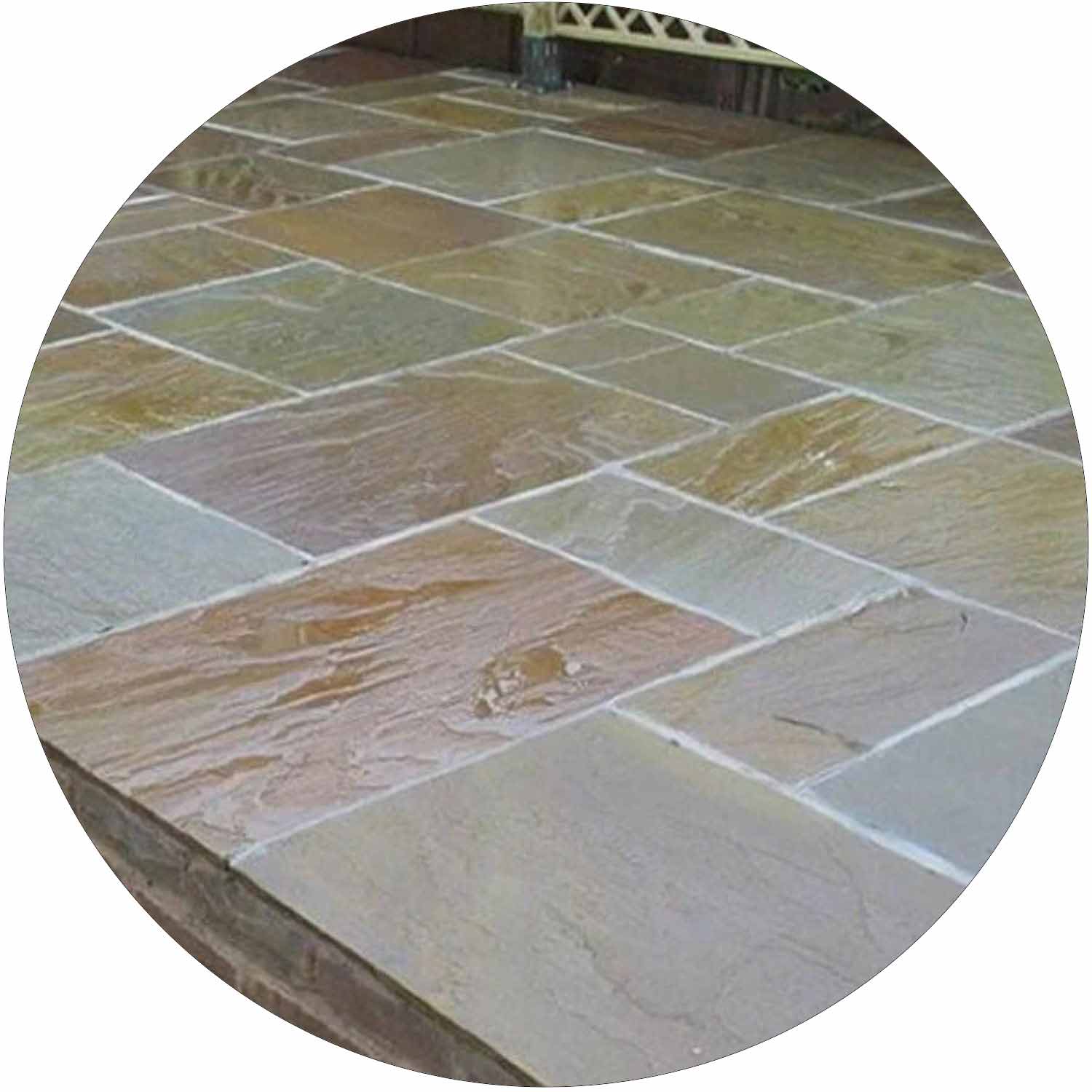 Raj Blend Sandstone Paving per mtr