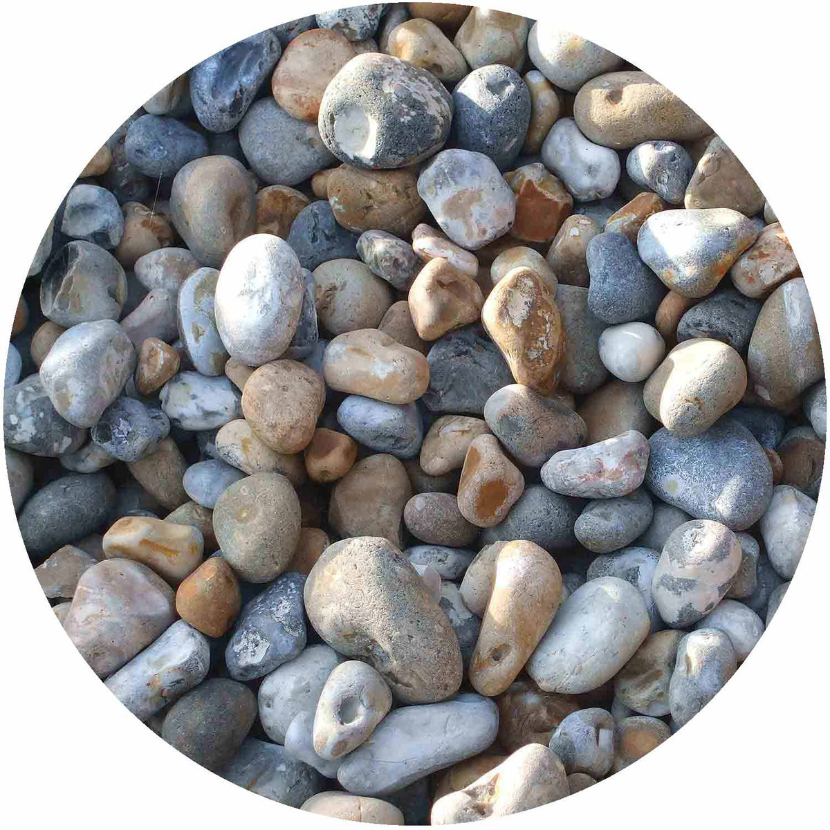 Round Sand Rocks Round Pebble 40mm Bulk Bag 20/40 SS Gravel Single Size Material